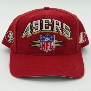 Vintage San Francisco 49ers Diamond NFL Pro Line Red Snapback Hat Logo Athletic